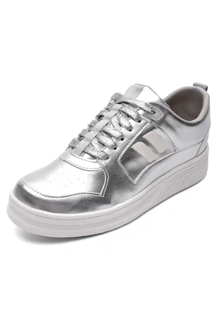 Tenis Mujer Plata Talla 39 Tellenzi Nova