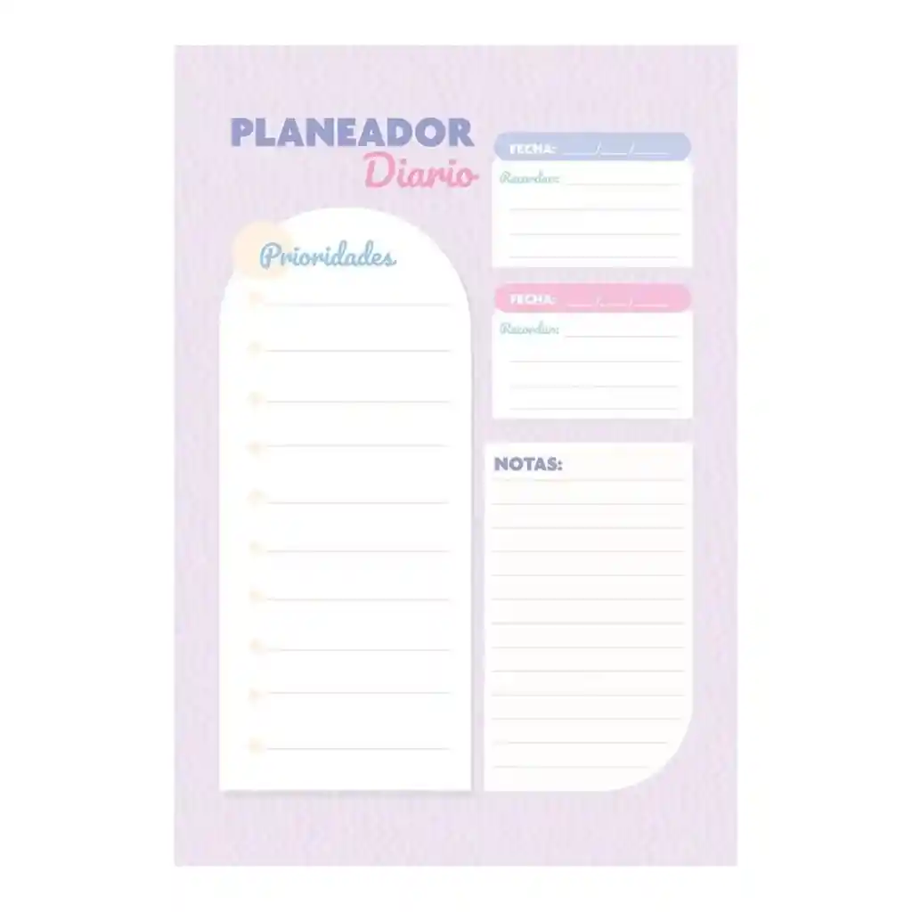 Cuaderno 1 Materias Pequeño Primavera Arg Femenino Cuadriculado