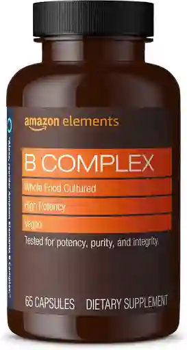 Complejo B De Alta Potencia De Amazon Elements, Vegano; 65 Caps Usa