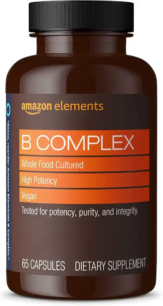 Complejo B De Alta Potencia De Amazon Elements, Vegano; 65 Caps Usa