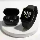 Reloj Smartwatch + Audífonos Inalámbricos, 2 En 1 - Combo Inteligente