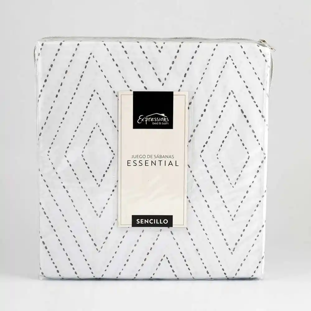 Juego De Sabana Expressions Classic Sencillo 190x100cm 100% Poliester