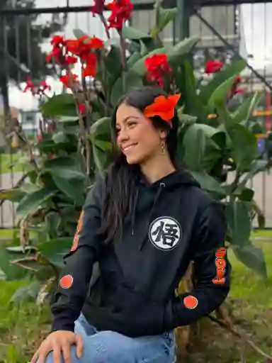 Buzo Goku Negro Talla M Unisex