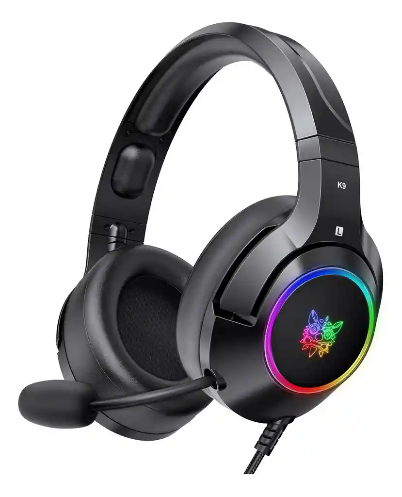 Audifonos Diadema Gamer Onikuma K9 Negros Con Luz Led Rgb