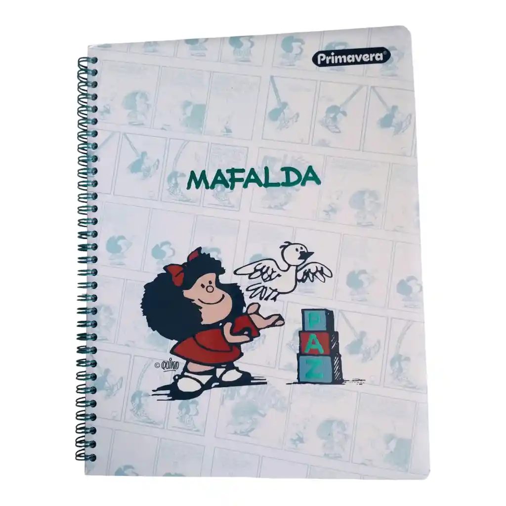 Cuaderno 1 Materias Grande Primavera Arg Femenino Cuadriculado
