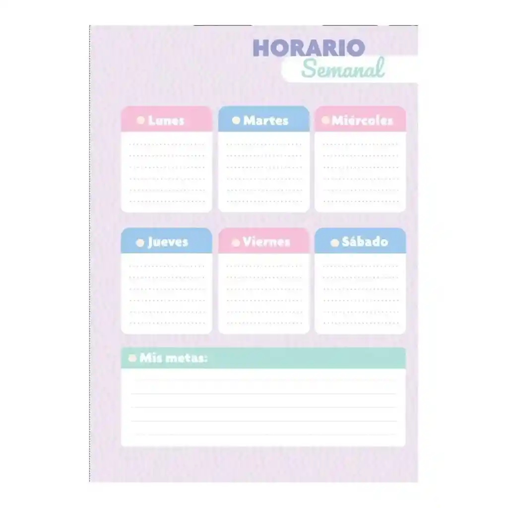 Cuaderno 1 Materias Grande Primavera Arg Femenino Cuadriculado