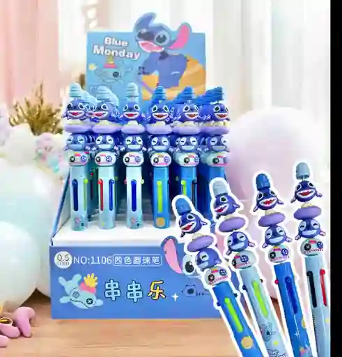 Esfero 4 Minas Cabecitas Stich