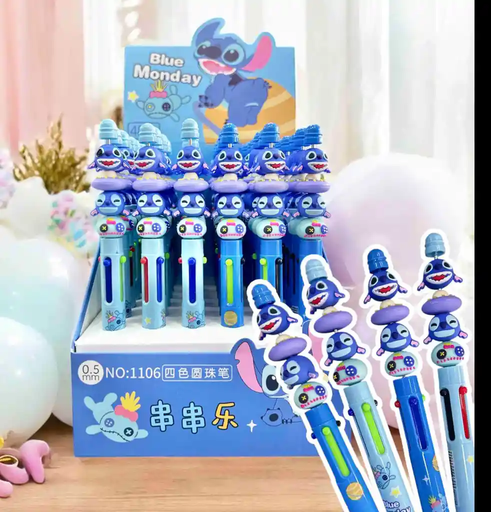 Esfero 4 Minas Cabecitas Stich