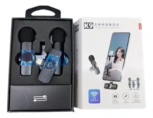 Micrófono Inalámbrico Doble K9 (2 En 1)