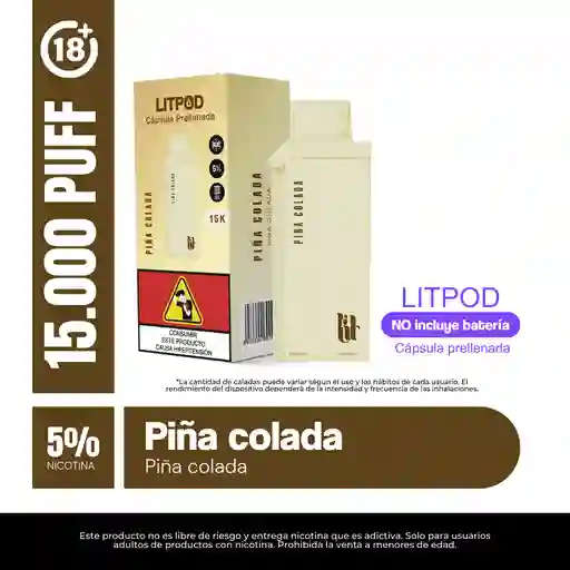 Pod Lit Piña Colada 15000 Puffs 5%