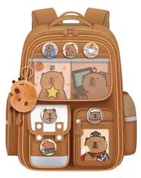 Mochila Con Diseños En Botones De Capibara Para Niños