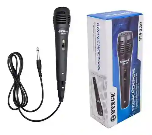 Micrófono Dinámico Sm-338 Con Cable