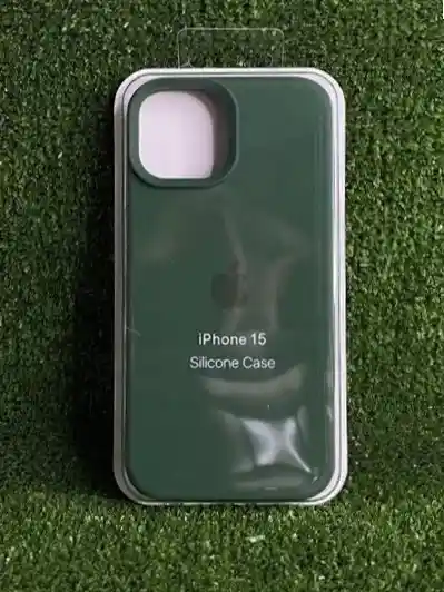 Iphone 15 | Silicone Case | Forro Rigido | Funda Antihumendad | Carcasa Protectora | Full Proteccion | Verde Olivo*
