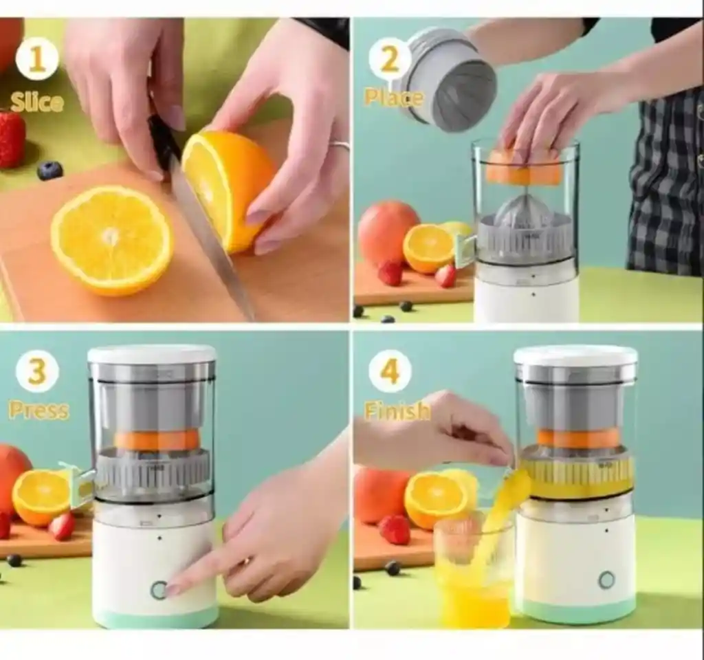 Exprimidor Eléctrico Naranja Limón Jugo De Fruta Recargable 🍊