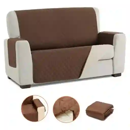 Protector De Sofá 3 Puestos – Forro Doble Faz Adaptable Y Reversible