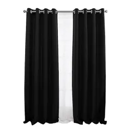 Cortina 100% Blackout Engomada Termica X2 - Negro
