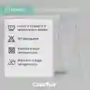 Cortina 100% Blackout 2 Paños Tipo Lino 107x160cm - Ivory