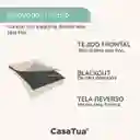 Cortina 100% Blackout 2 Paños Tipo Lino 220x140cm - Azul