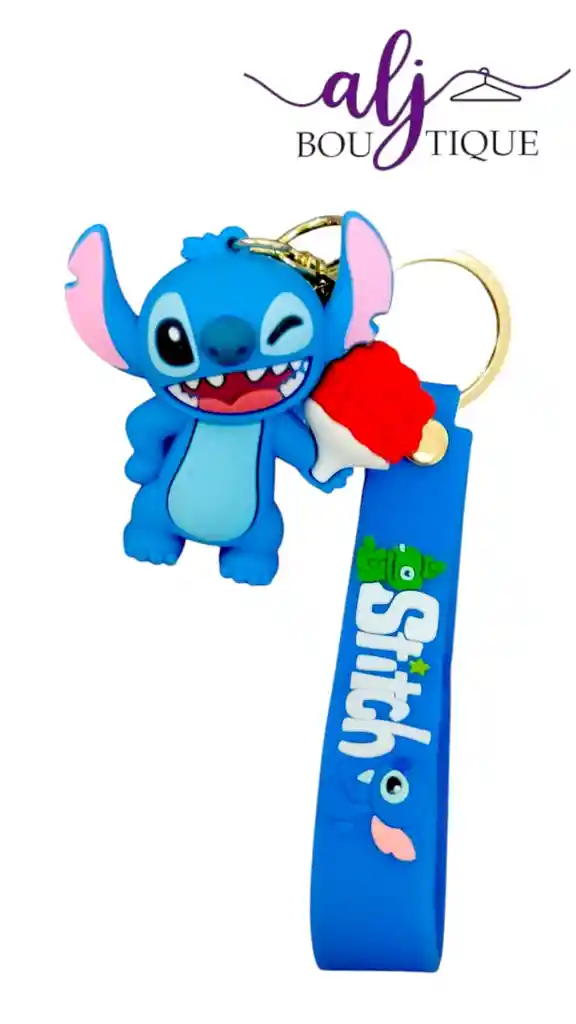 Llavero Stitch Rosas