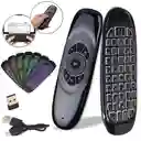 Mini Teclado Control Smart Tv Inalambrico Air Mouse Recargable Usb Sin Microfono