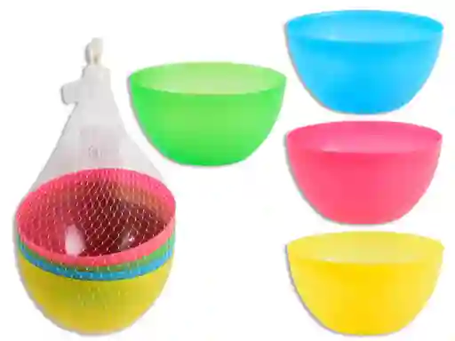 Cocas X4 Para Pasantes Bowl Pocillo Cereal Postre Reutilizable Multicolor Surtidos