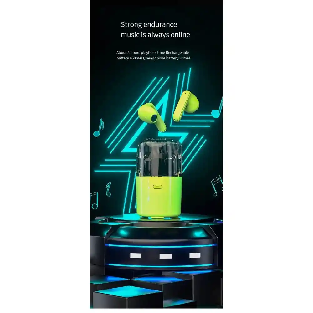 Audífonos Y Parlante Tc60 2 En 1 | Bluetooth 5.3 Y Sonido Portátil | Negro