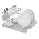 Escurridor Platos 2 Niveles Mt0821-159 -plateado