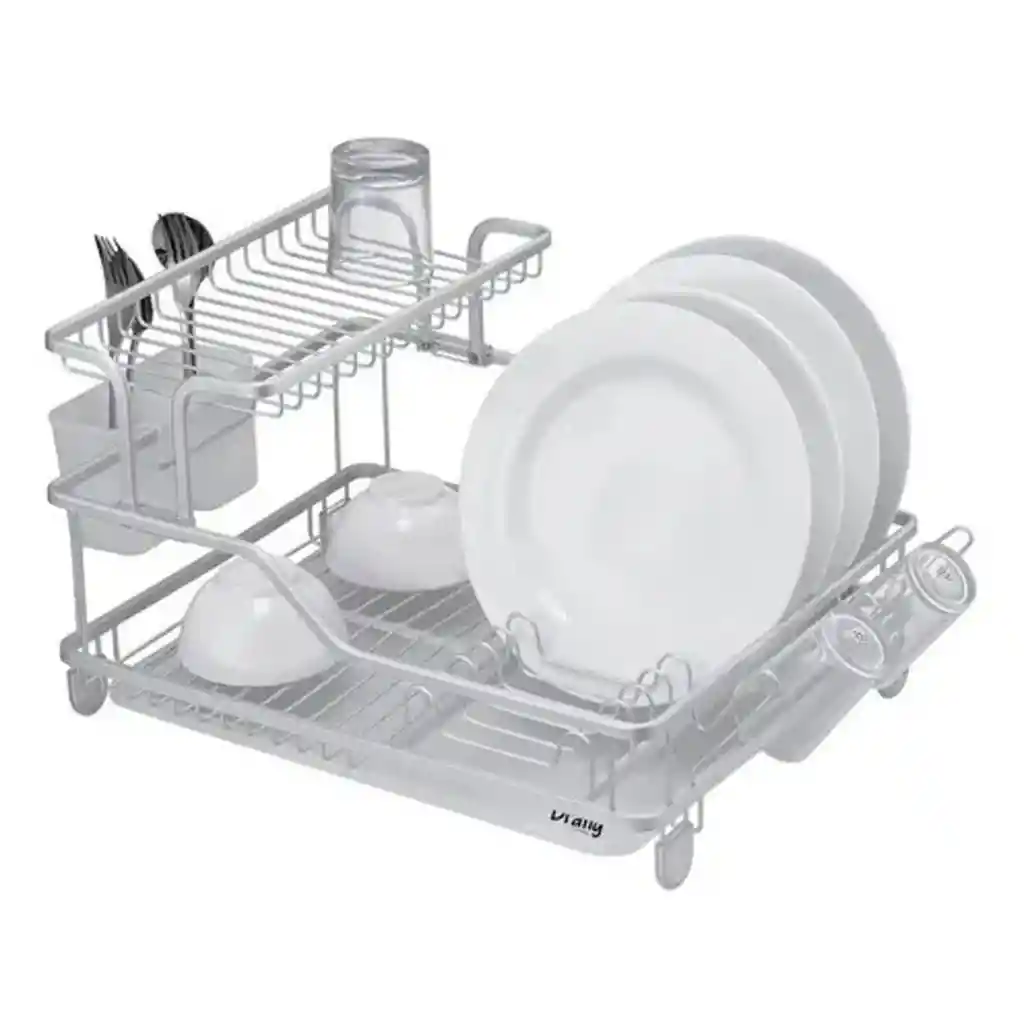 Escurridor Platos 2 Niveles Mt0821-159 -plateado