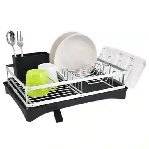 Escurridor Platos Aluminio 46x32x13cm Rejiplas 38037 -negro