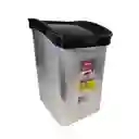 Papelera Mini Vaivén 3.3l Metálica Estra 4-1051879 -plateado