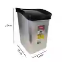 Papelera Mini Vaivén 3.3l Metálica Estra 4-1051879 -plateado