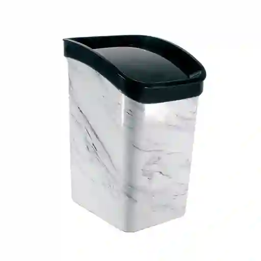 Papelera Vaivén 6l Mármol Estra 4-1051883 -blanco/negro