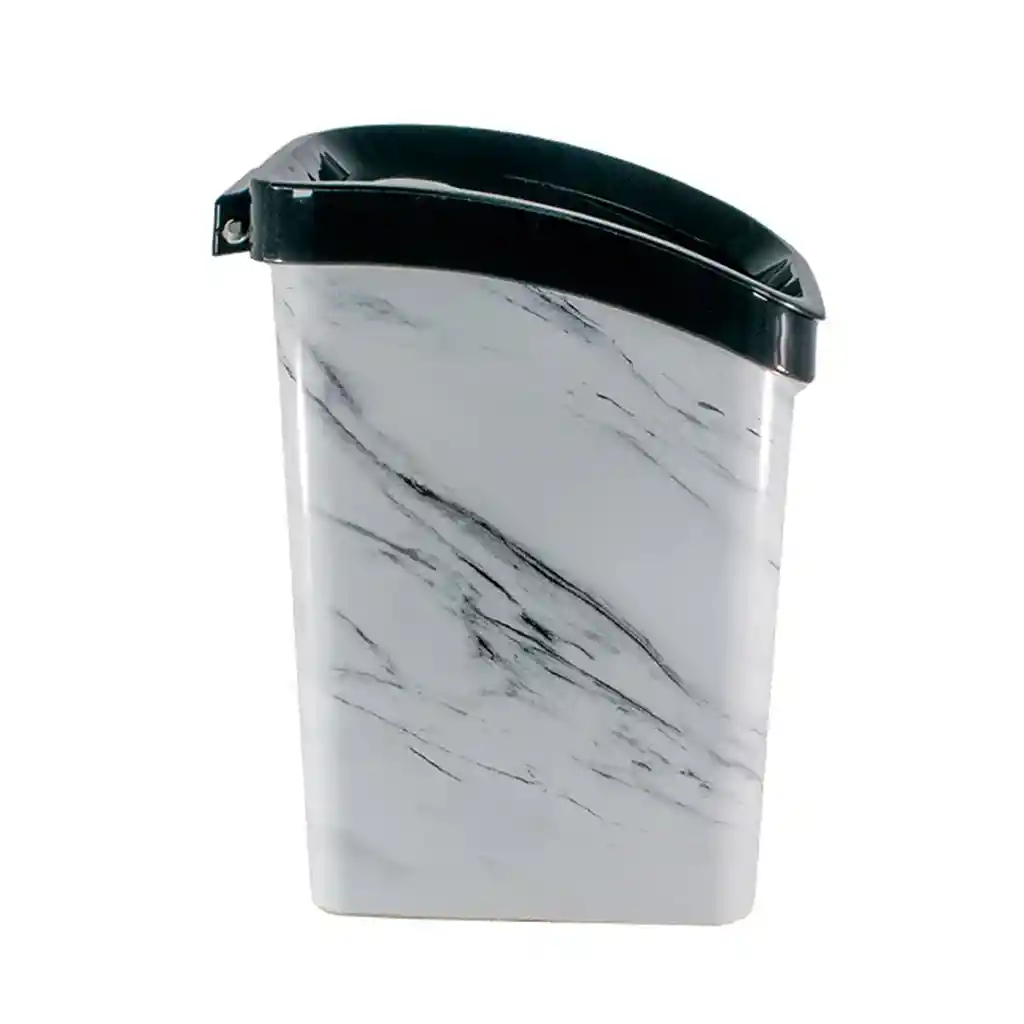 Papelera Vaivén 6l Mármol Estra 4-1051883 -blanco/negro