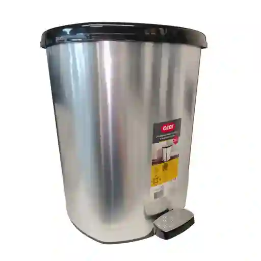 Papelera Pedal 20l Estra 4-1051872 -plateado