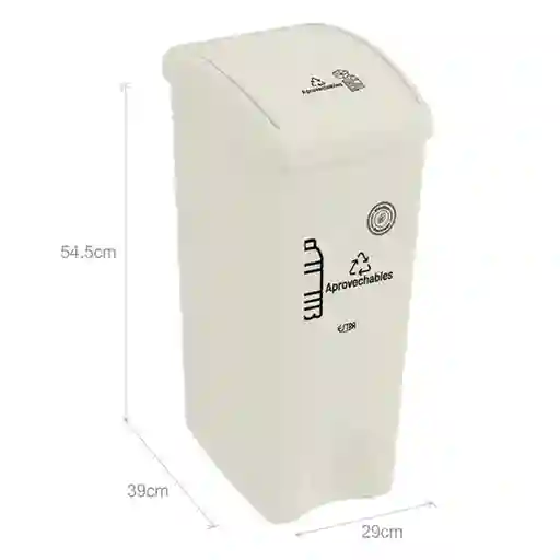 Papelera Vaivén 35l Aprovechables Estra 4-1048886 -blanco