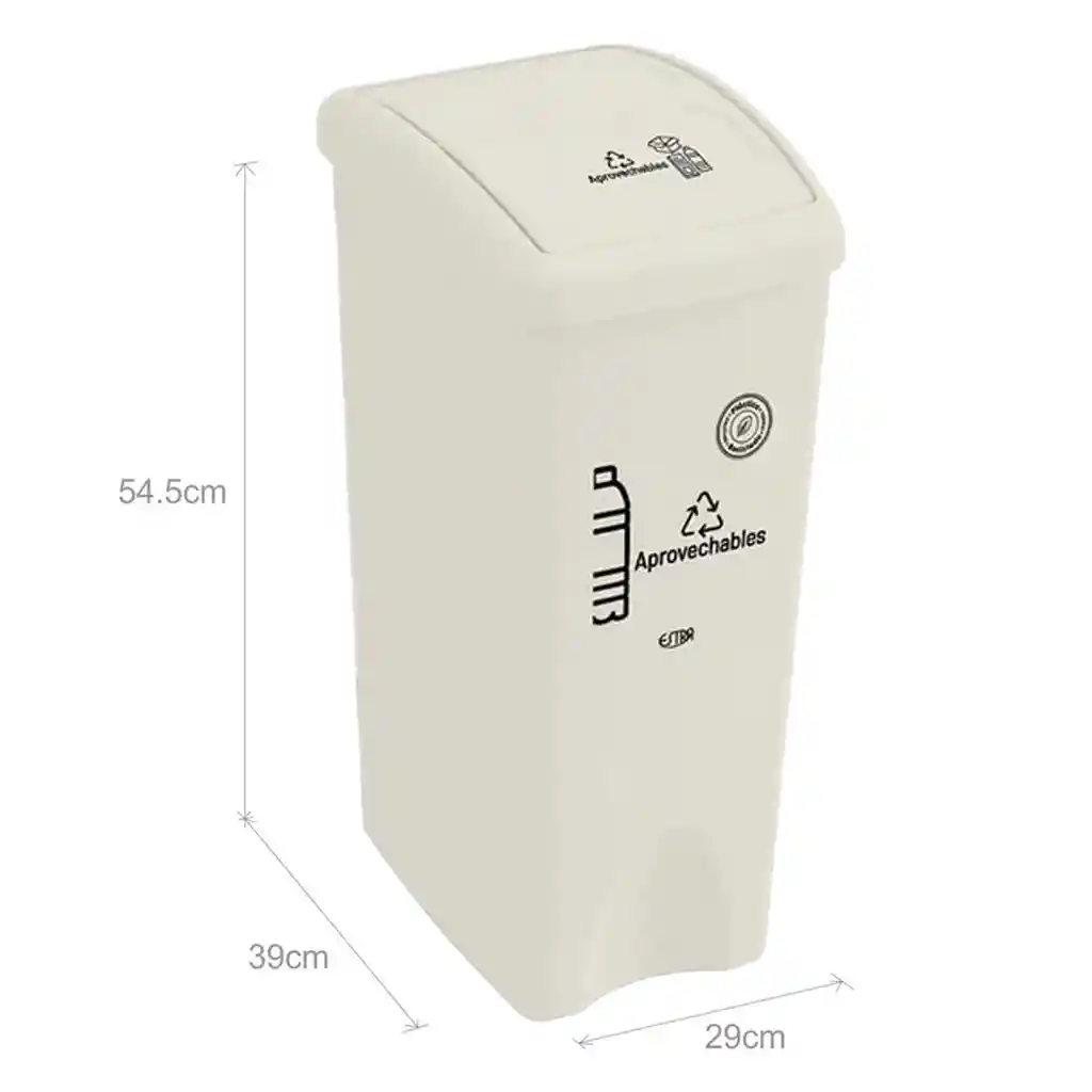 Papelera Vaivén 35l Aprovechables Estra 4-1048886 -blanco