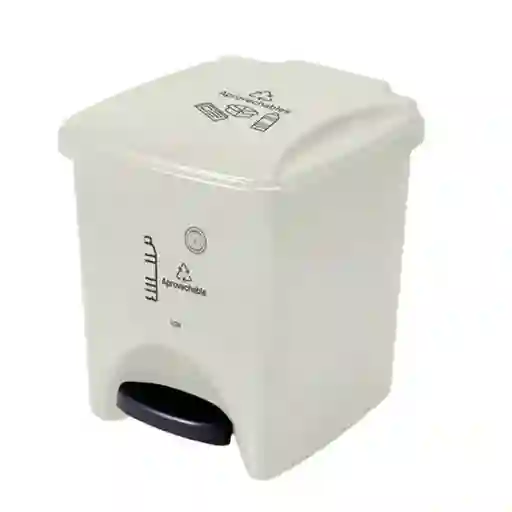 Papelera Pedal 20l Aprovechables Estra 4-1048894 -blanco