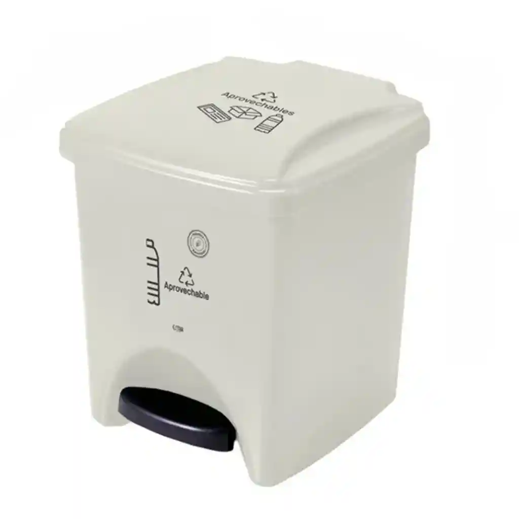 Papelera Pedal 20l Aprovechables Estra 4-1048894 -blanco