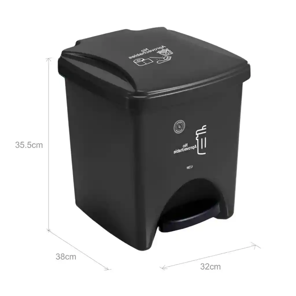 Papelera Pedal 20l No Aprovechable Estra 4-1048896 -negro