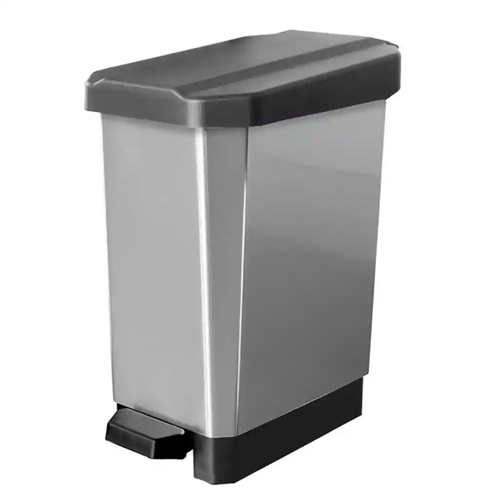 Papelera Pedal 22l Estrabins 4-1040724 -plateado