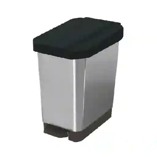 Papelera Pedal 5l Estrabins 4-1048168 -negro Metalizado