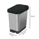 Papelera Pedal 5l Estrabins 4-1048168 -negro Metalizado