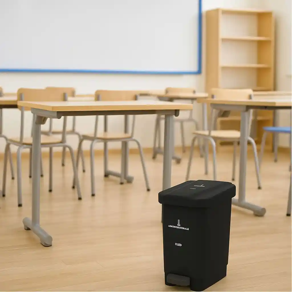 Papelera Pedal 10l Estrabins 4-1042674 No Aprovechable -negro