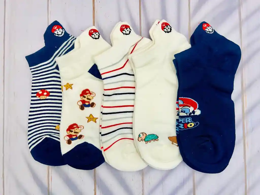 Medias Tobilleras Mario Bross