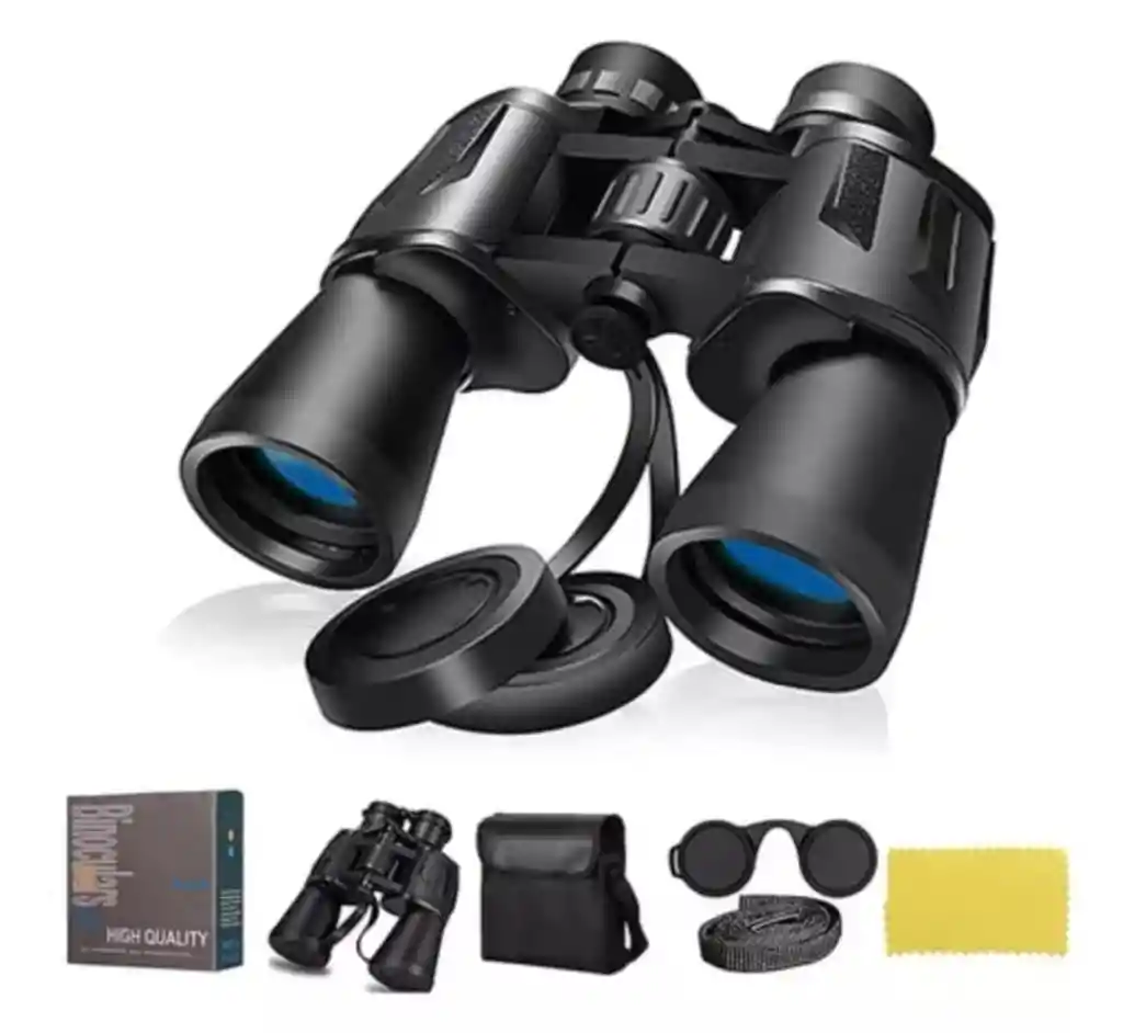 Binoculares Potentes 20x50 Impermeable Excelente Alcance Color Negro