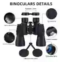 Binoculares Potentes 20x50 Impermeable Excelente Alcance Color Negro