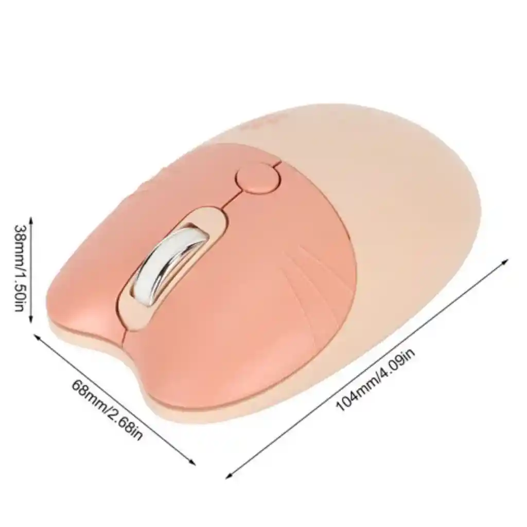 Mouse Inalambrico Y 2.4g Silencioso 16000 Dpi Diseño Cat