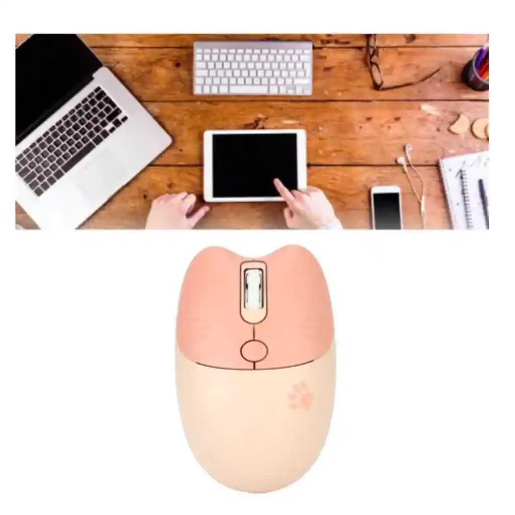 Mouse Inalambrico Y 2.4g Silencioso 16000 Dpi Diseño Cat