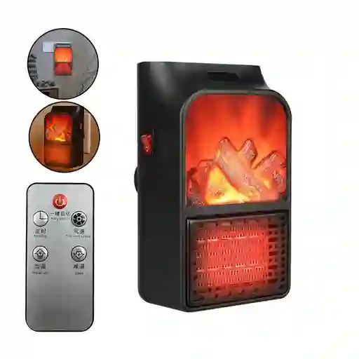 Calefactor Eléctrico Portátil Pantalla Led + Control Remoto