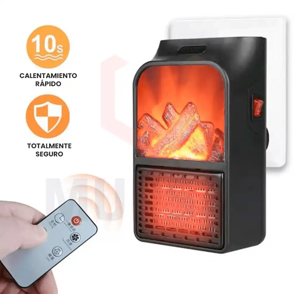 Calentador Led Eléctrico Pantalla Con Control Remoto